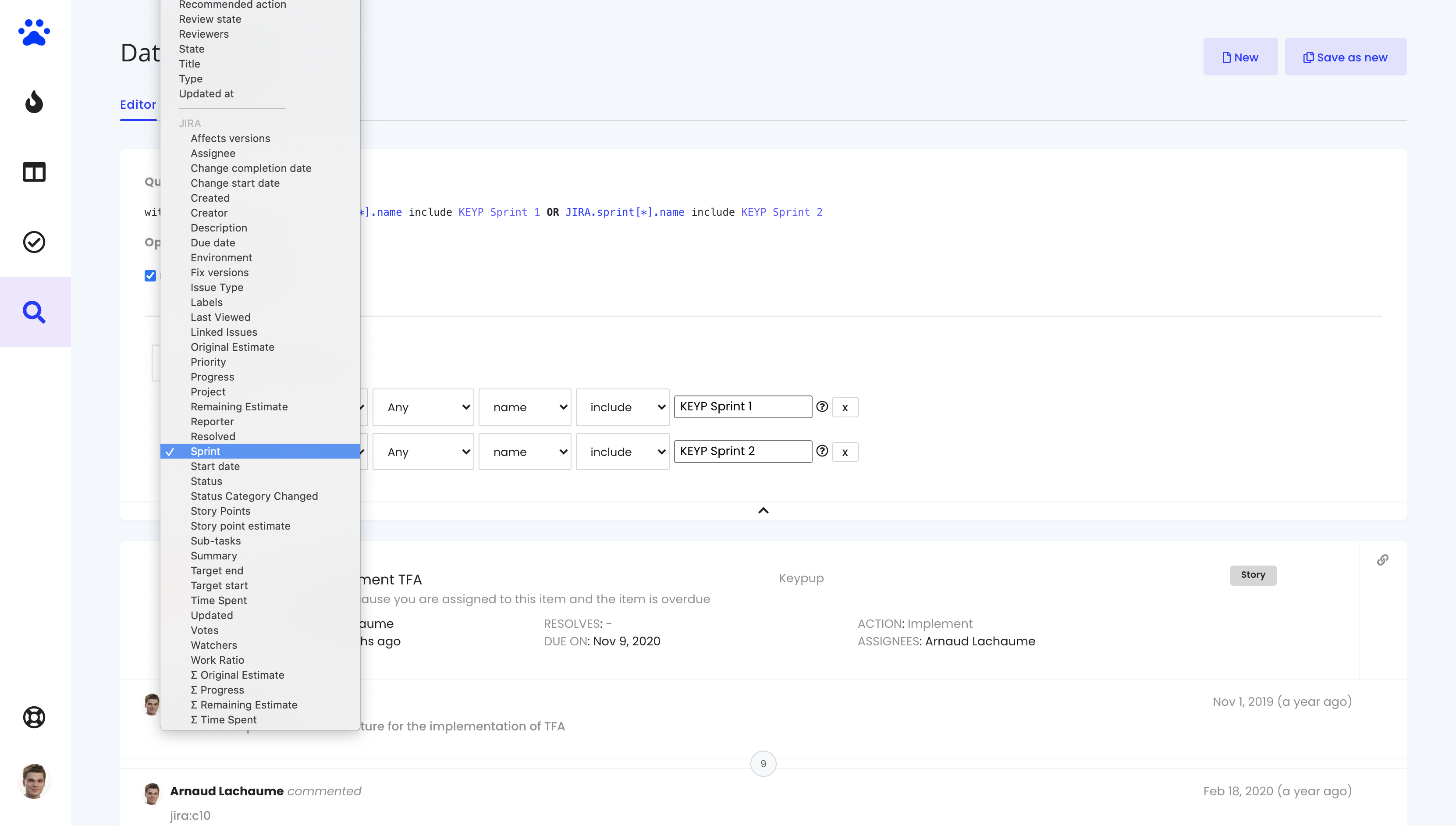 Build dynamic reports based on JIRA custom fields